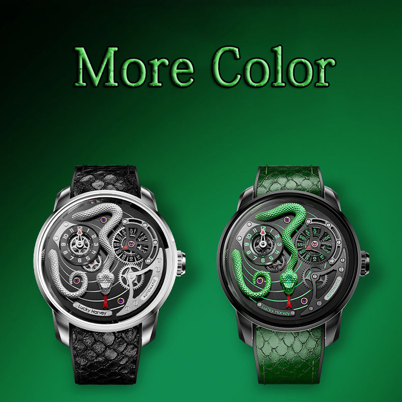 Lucky Harvey silver snake and green snake series