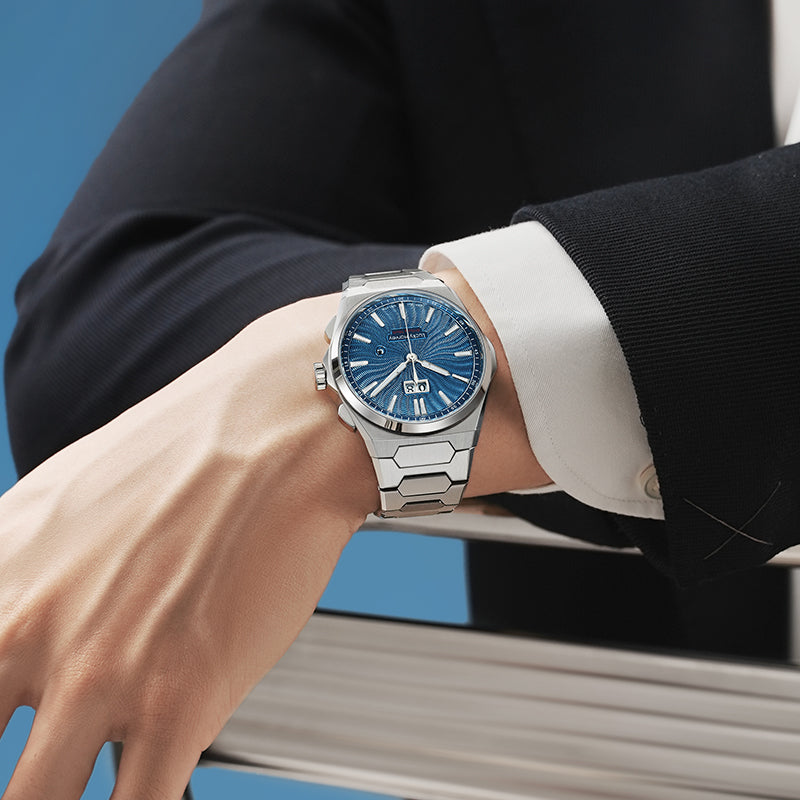 【Limited Edition 300PCS】Sound Of Nature Guilloché Ocean Blue Dial Big Date Chiming Automatic Watch Lucky Harvey