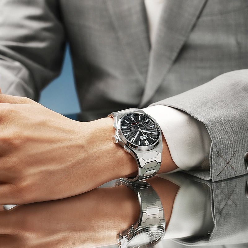 【Limited Edition】Sound Of Nature Guilloché Gold Dial Big Date Chiming Automatic Watch Lucky Harvey