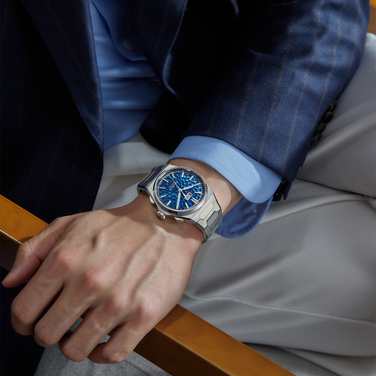【Limited Edition 300pcs】Hammer Dial Big Date Automatic Winding Black Chiming Watch Lucky Harvey