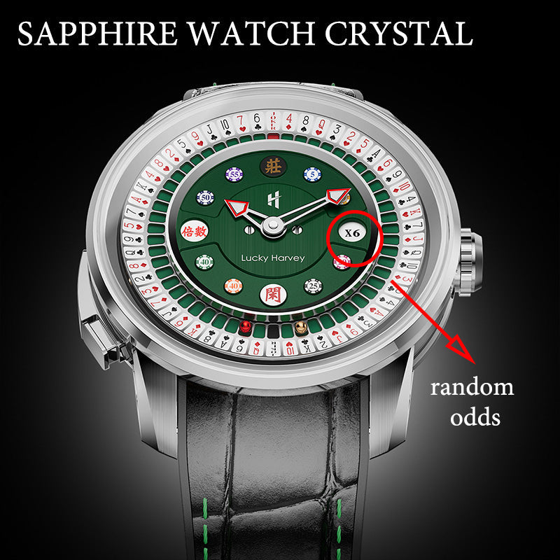 Player Series Gold Poker Roulette Automatic Watch Lucky Harvey