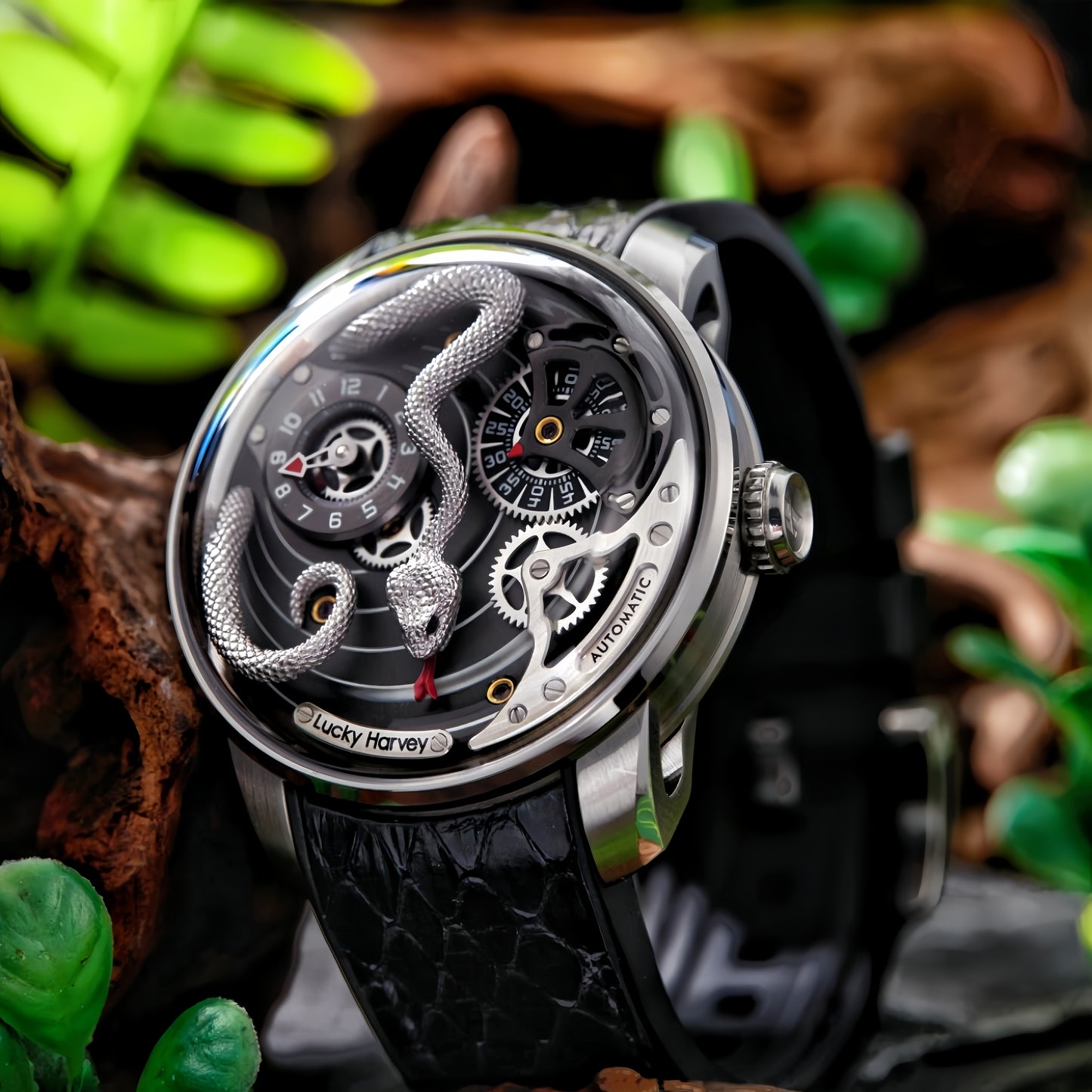 316L snake watch lucky harvey