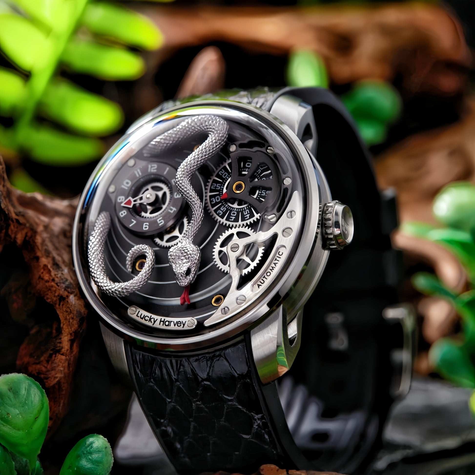 316L snake watch lucky harvey