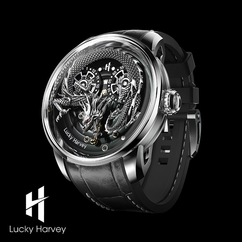 silver dragon watch