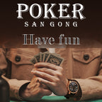 Player Series Silver Three Card Poker Automatic Watch Lucky Harvey