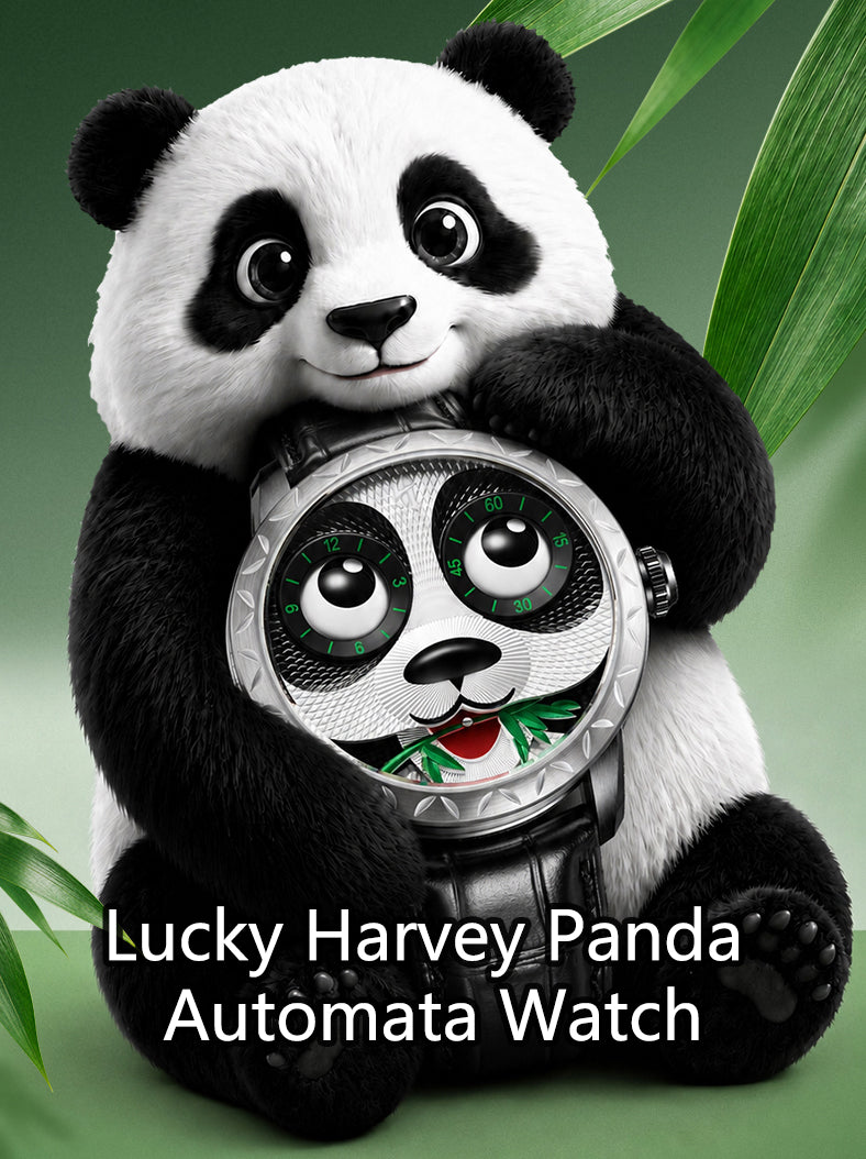 Lucky Harvey 2026 Panda Eat Bamboo Automata Watch