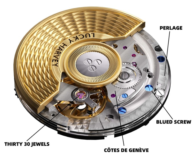 Lucky Harvey Chiming Watch 2.0 Hand-Engraved Blue Brushed Dial Grade 5 Titanium Wristwatch – Limited Edition of 100