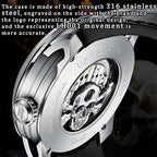 【Édition limitée 111 pièces】Montre à mécanisme automatique en forme de crâne argenté Lucky Harvey
