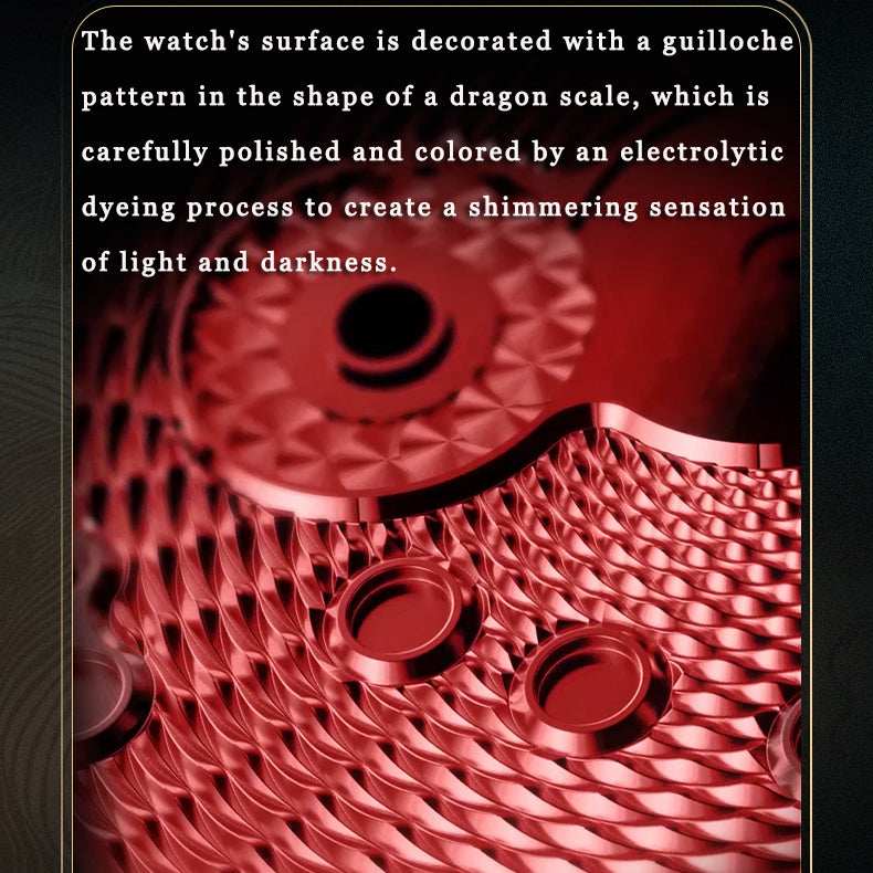 【Limited Edition】2024 Red Enamel Dragon Scale 999 Gold Pearl Automata Watch 100PCS Lucky Harvey