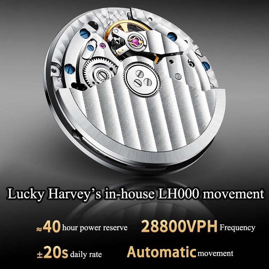 Lucky Harvey Mahjong Game Wheel Automatic Winding WristWatch