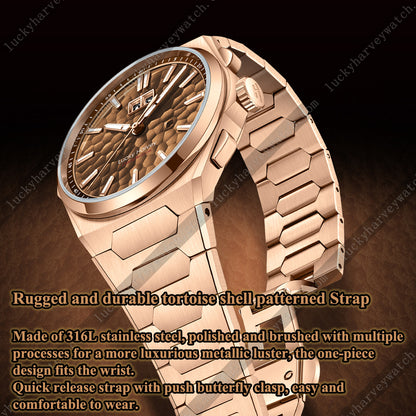 【Limited Edition 300pcs】Hammer Dial Big Date Automatic Winding Black Chiming Watch Lucky Harvey