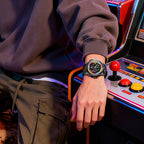 Lucky Harvey Black Slot Machine Roulette Watch with Gemstone Hour Markers – Limited Edition of 100