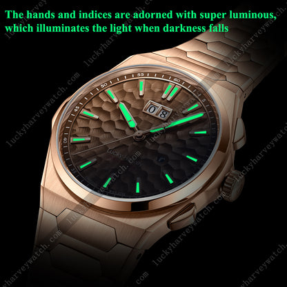 【Limited Edition 300pcs】Hammer Dial Big Date Automatic Winding Black Chiming Watch Lucky Harvey