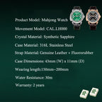 Lucky Harvey Mahjong Game Wheel Automatic Winding WristWatch