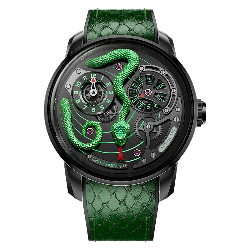 2024 New Arrival Spit Out Tongue Green Snake Automata Watch Lucky Harv ...