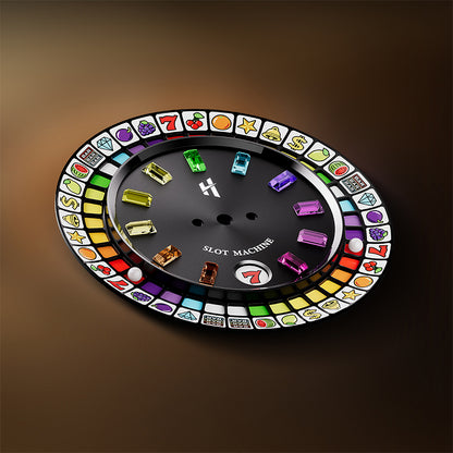 【Limited 100pcs】Lucky Harvey Player Series Gemstone Hour Markers Gold Slot Machine Watch