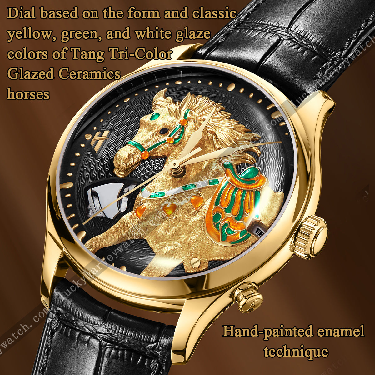 Pre-Sale【Limited 100pcs】2026 Chiming Automaton Lucky Harvey Horse Watch Grade 5 Titanium Alloy Gold 骊(lí)