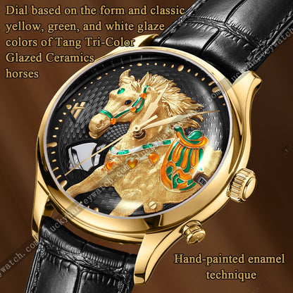 Pre-Sale【Limited 100pcs】2026 Chiming Automaton Lucky Harvey Horse Watch Grade 5 Titanium Alloy Gold 骊(lí)