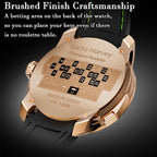 Lucky Harvey European Roulette Casino Watch with 18K Gold Ball – Automatic Mechanical Luxury Watch