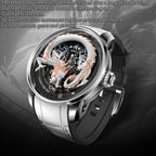 White Dragon Automata Watch 999 Gold Bead Luminous Lucky Harvey