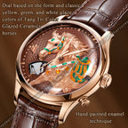 Lucky Harvey 2026 Gold Brown Horse Chiming Automaton Grade 5 Titanium Alloy Watch  - Limited Edition of 100