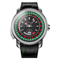 Lucky Harvey Silver European Roulette Casino Watch with 18K Gold Ball – Automatic Mechanical Luxury Watch