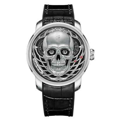 【Limited Edition 111pcs】Silver Skull Automatic Mechanism Watch Lucky Harvey