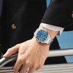 【Édition limitée 300 pièces】Sound Of Nature Guilloché Ocean Blue Dial Big Date Chiming Montre automatique Lucky Harvey