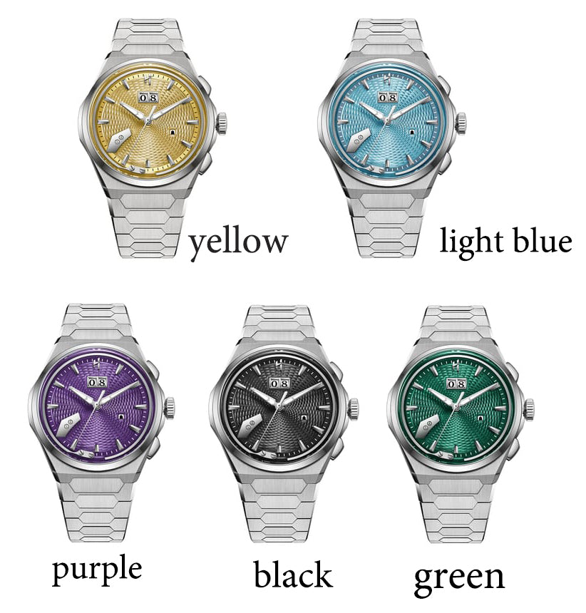 【Limited Edition 50pcs】Wheat Ear Pattern Grade 5 Titanium Black Guilloché Chiming Watch 2.0