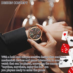 Player Series Silver Three Card Poker Automatic Watch Lucky Harvey