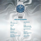 【Édition limitée 300 pièces】Sound Of Nature Guilloché Ocean Blue Dial Big Date Chiming Montre automatique Lucky Harvey