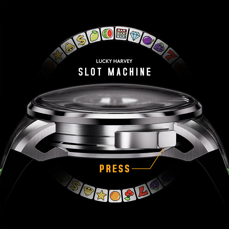 Lucky Harvey White Slot Machine Roulette Watch With Gemstone Hour Markers – Limited Edition of 100