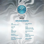 【Limited Edition 300PCS】Sound Of Nature Guilloché Ice Blue Dial Big Date Chiming Automatic Watch Lucky Harvey