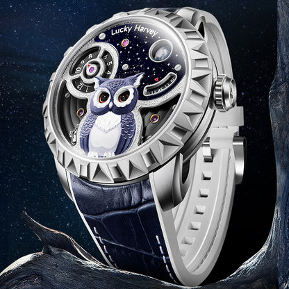 Silver Owl Automatic New Watch Luminous Dial Lucky Harvey