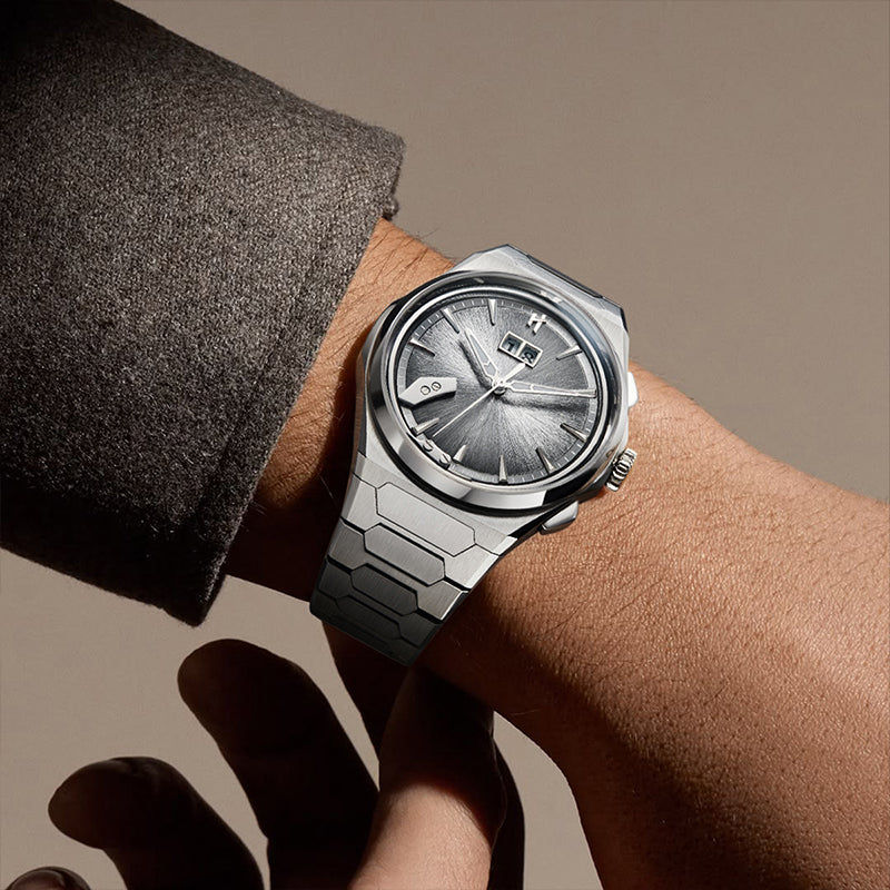 Lucky Harvey Chiming Watch 2.0 Hand-Engraved Blue Brushed Dial Grade 5 Titanium Wristwatch – Limited Edition of 100