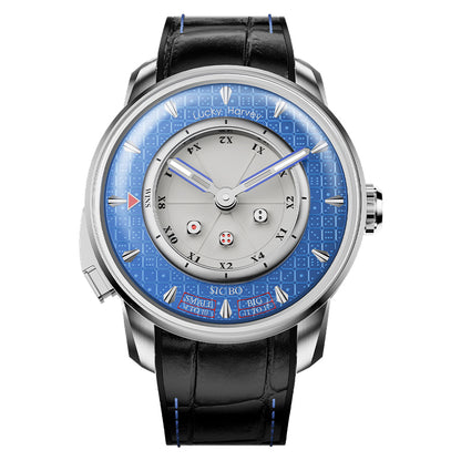 Player Series Blue Sic Bo Automatic Watch Lucky Harvey