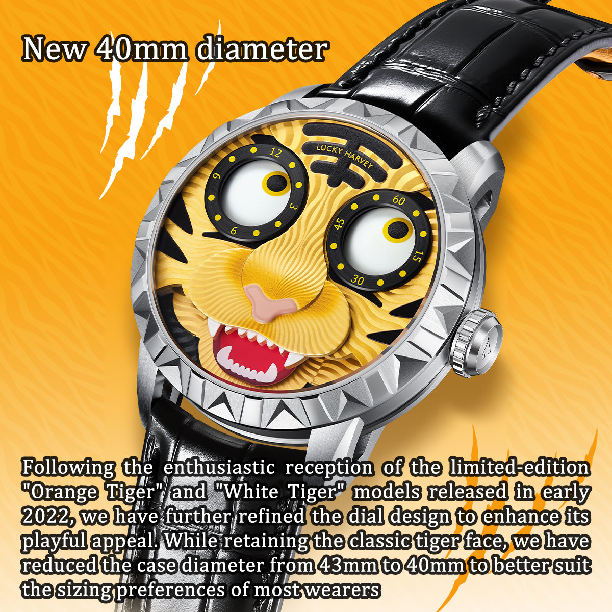 Lucky Harvey 2026 New Tiger Automata Watch 40mm