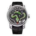 【Édition limitée 100 pièces】2025 Montre mécanique à carillon Snake Automata en émail vert Lucky Harvey