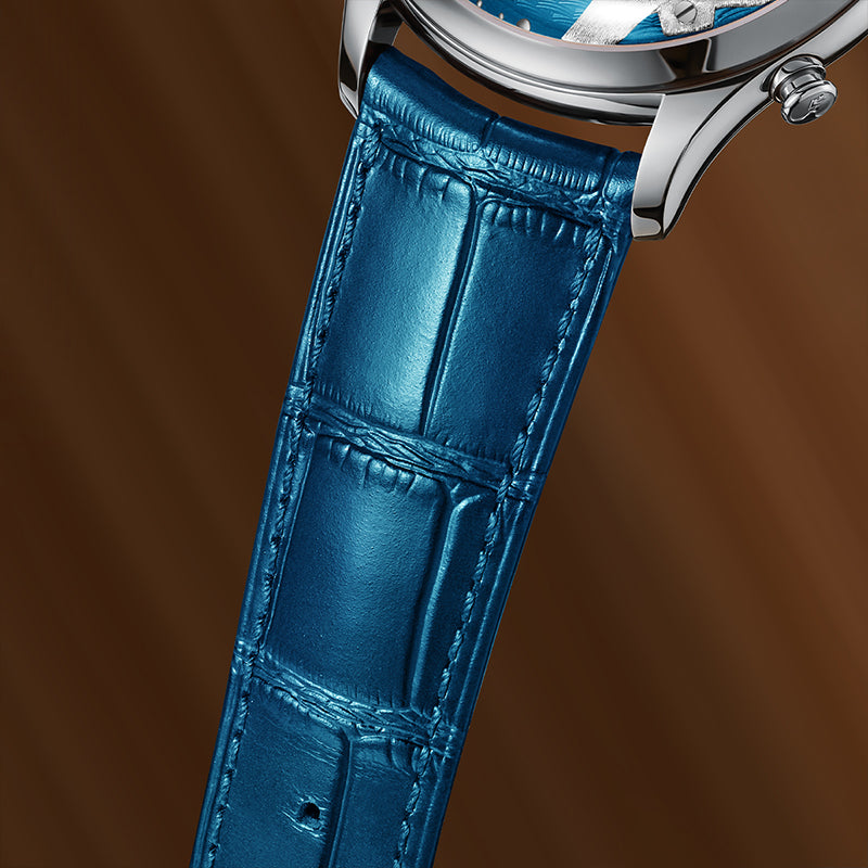 Lucky Harvey 2026 Blue Horse Chiming Automaton Grade 5 Titanium Alloy Watch  - Limited Edition of 100