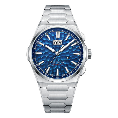 【Limited Edition 300pcs】Hammer Dial Big Date Automatic Winding Blue Chiming Watch Lucky Harvey
