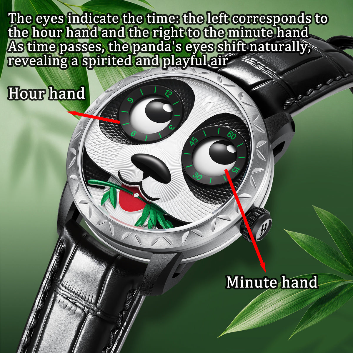 Lucky Harvey 2026 Panda Eat Bamboo Automata Watch