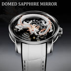 White Dragon Automata Watch 999 Gold Bead Luminous Lucky Harvey