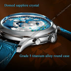 Lucky Harvey 2026 Blue Horse Chiming Automaton Grade 5 Titanium Alloy Watch  - Limited Edition of 100