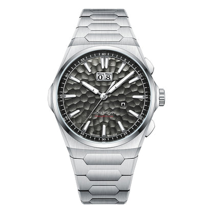 【Limited Edition 300pcs】Hammer Dial Big Date Automatic Winding Black Chiming Watch Lucky Harvey
