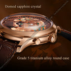 Lucky Harvey 2026 Gold Brown Horse Chiming Automaton Grade 5 Titanium Alloy Watch  - Limited Edition of 100
