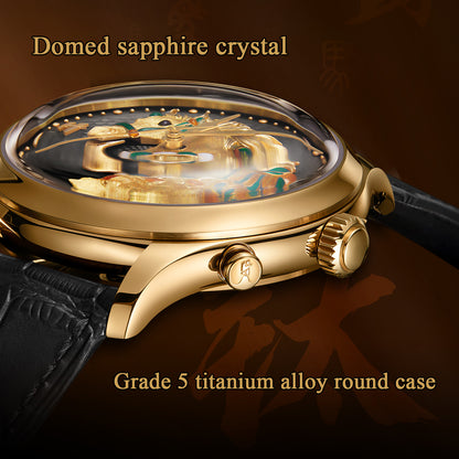 Pre-Sale【Limited 100pcs】2026 Chiming Automaton Lucky Harvey Horse Watch Grade 5 Titanium Alloy Gold 骊(lí)