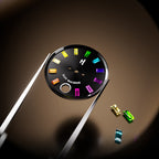 Lucky Harvey Black Slot Machine Roulette Watch with Gemstone Hour Markers – Limited Edition of 100