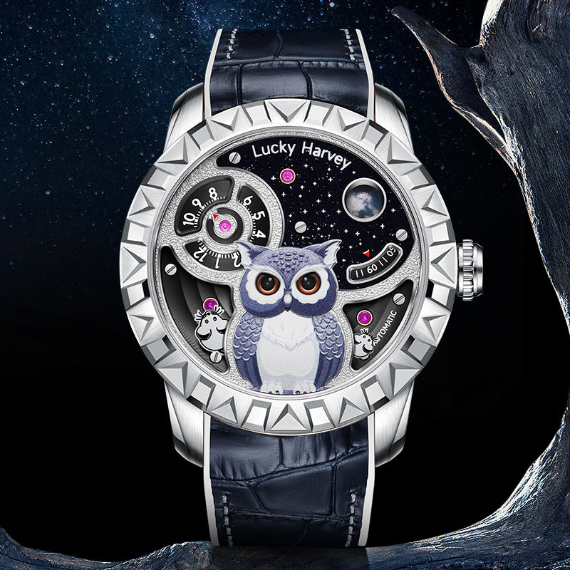 Silver Owl Automatic New Watch Luminous Dial Lucky Harvey