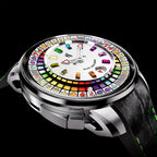 Lucky Harvey White Slot Machine Roulette Watch With Gemstone Hour Markers – Limited Edition of 100