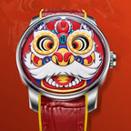 Montre automatique lumineuse Red Lion Dance pour homme Lucky Harvey avec mouvement automatique LH001